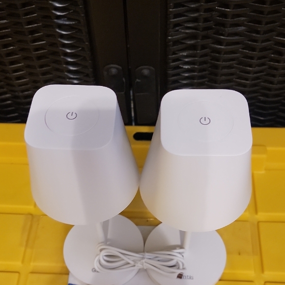 White Table Lamp Set - Picture 2 of 2